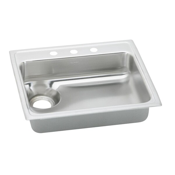 Lustertone Lustertone Stainless Steel Single Bowl Top Mount Quick-Clip Sink